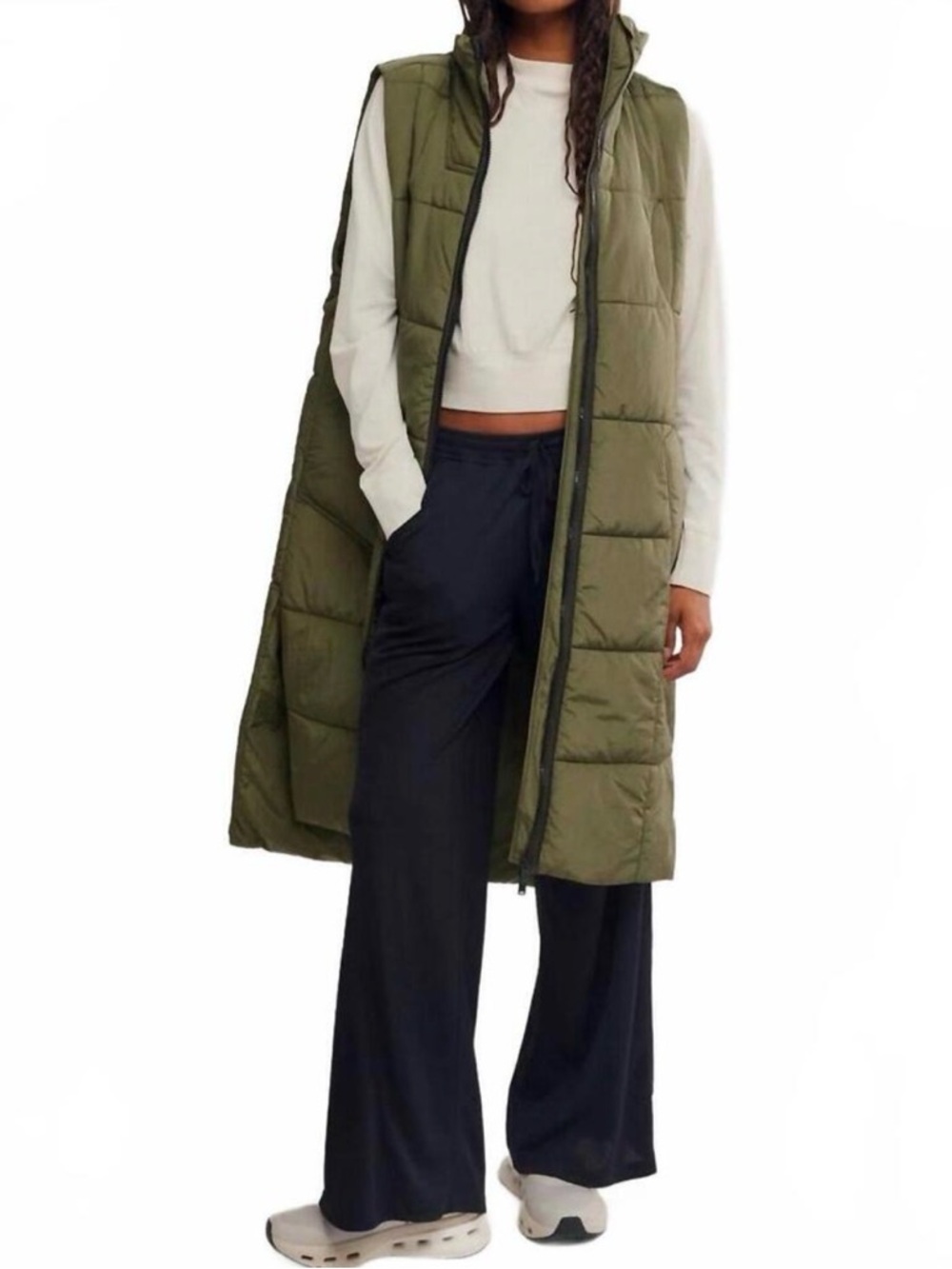 FREE PEOPLE On The Move Green Puffer Vest - Picture 14 of 16